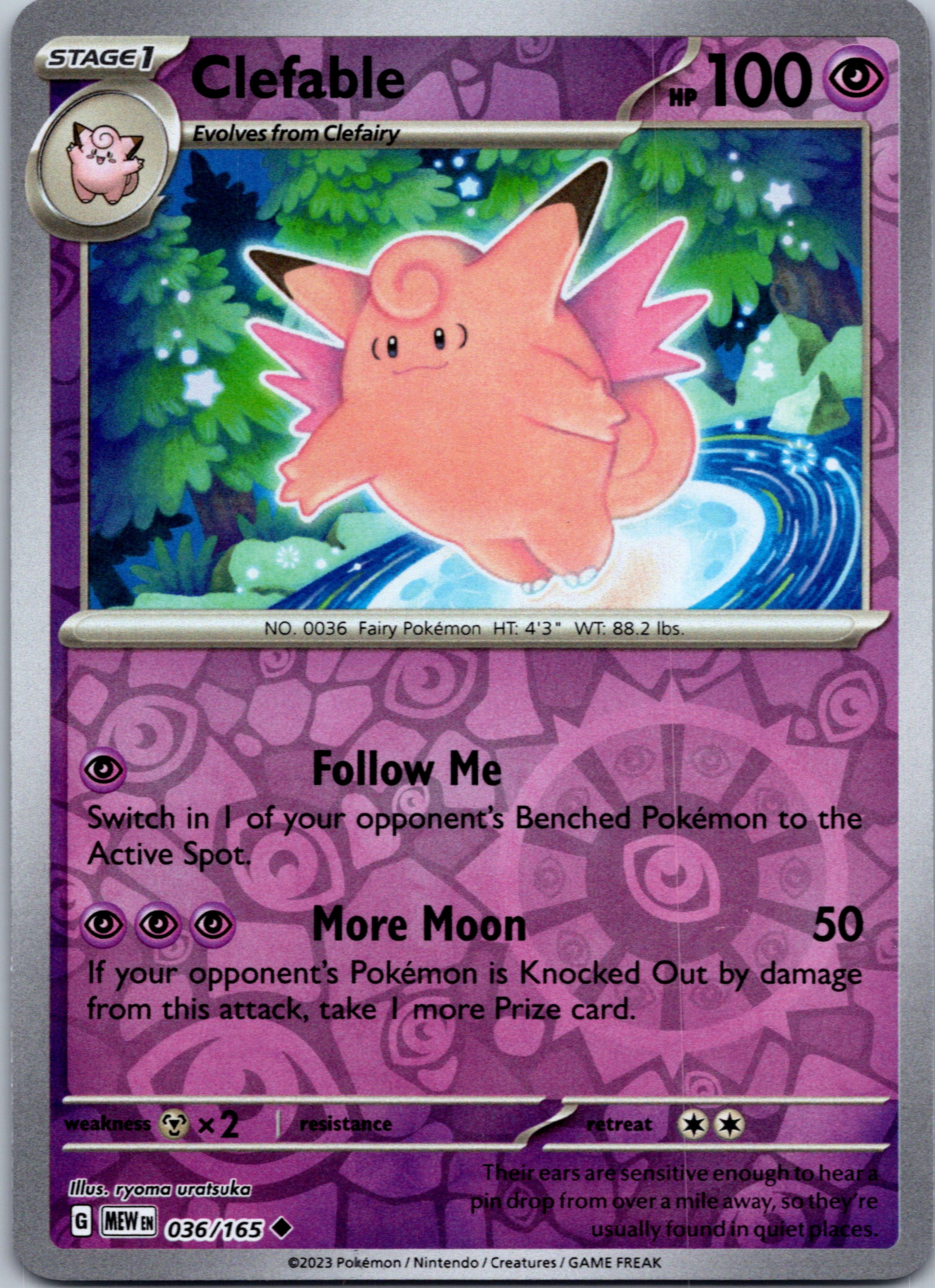 Clefable (036/165) [Scarlet & Violet:  151] Reverse Holofoil