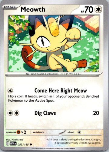 Meowth (052/165) [Scarlet & Violet:  151]