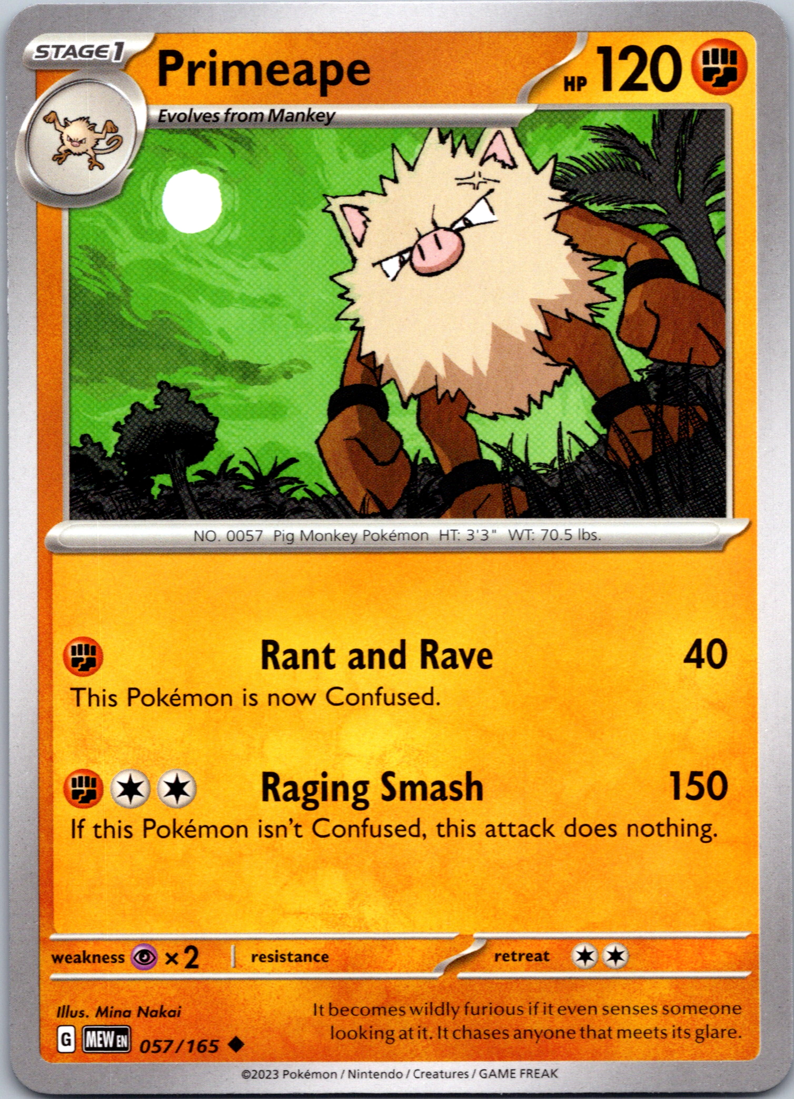 Primeape (057/165) [Scarlet & Violet:  151]