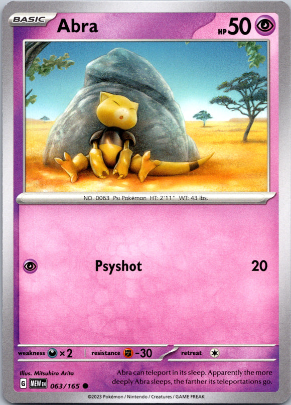 Abra (063/165) [Scarlet & Violet:  151]