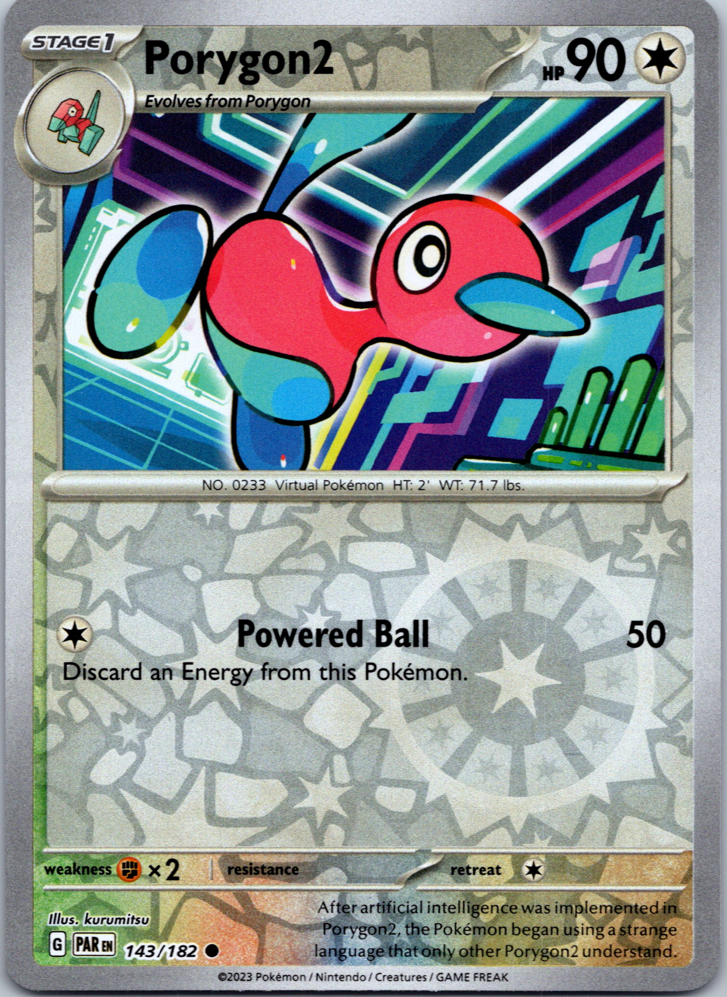 Porygon2 (143/182) - [Scarlet & Violet: Paradox Rift] Reverse Holofoil