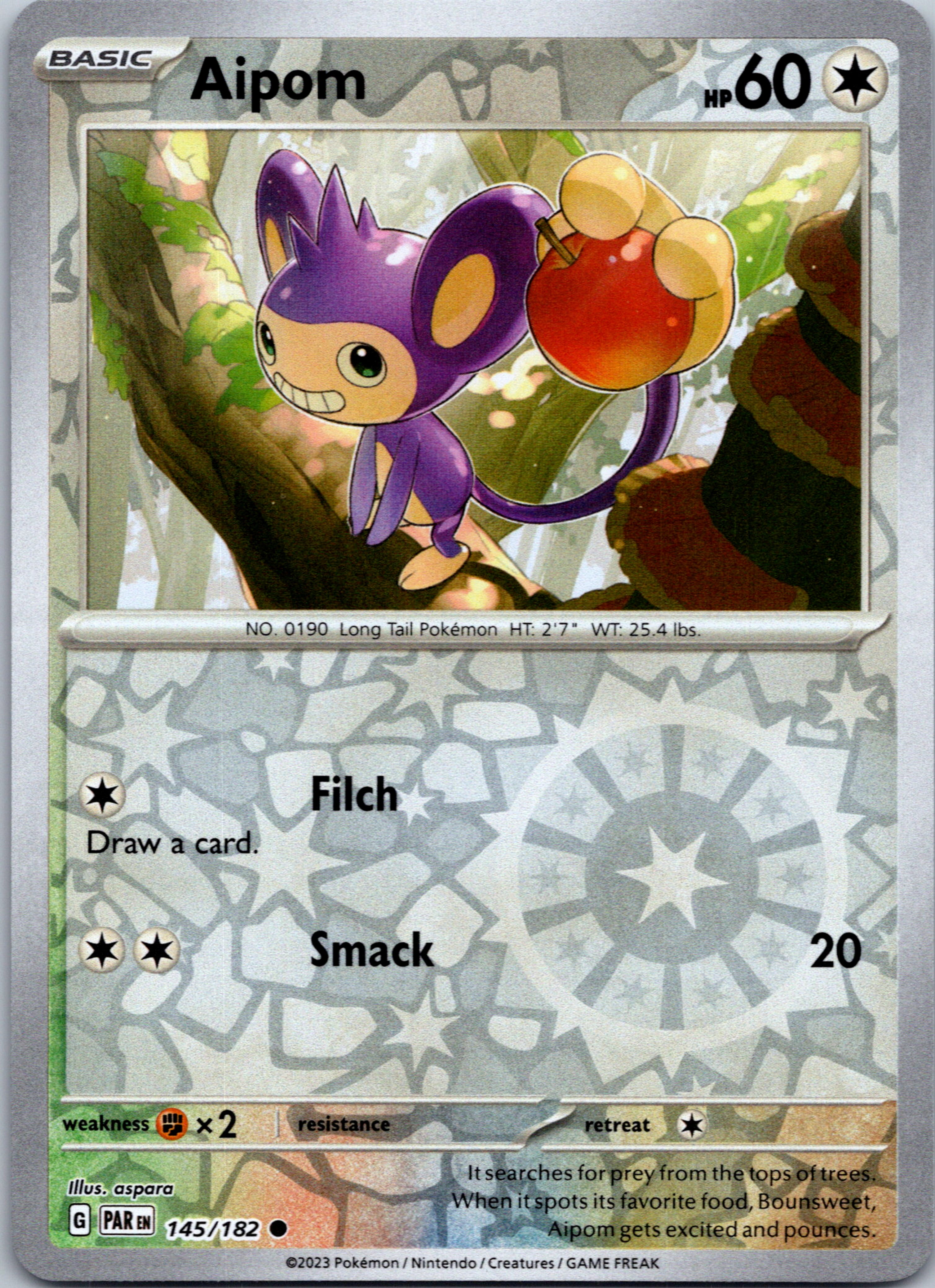 Aipom (145/182) - [Scarlet & Violet: Paradox Rift] Reverse Holofoil