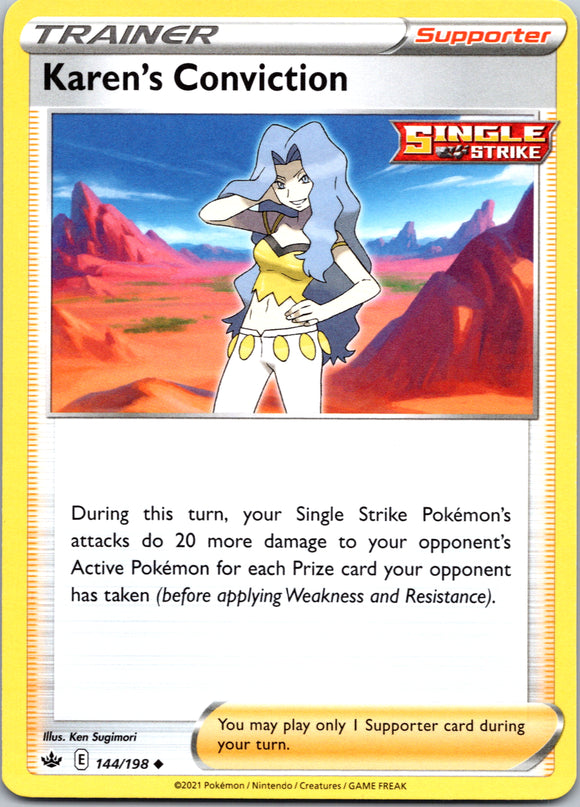 Karen's Conviction (144/198) [Sword & Shield: Chilling Reign]