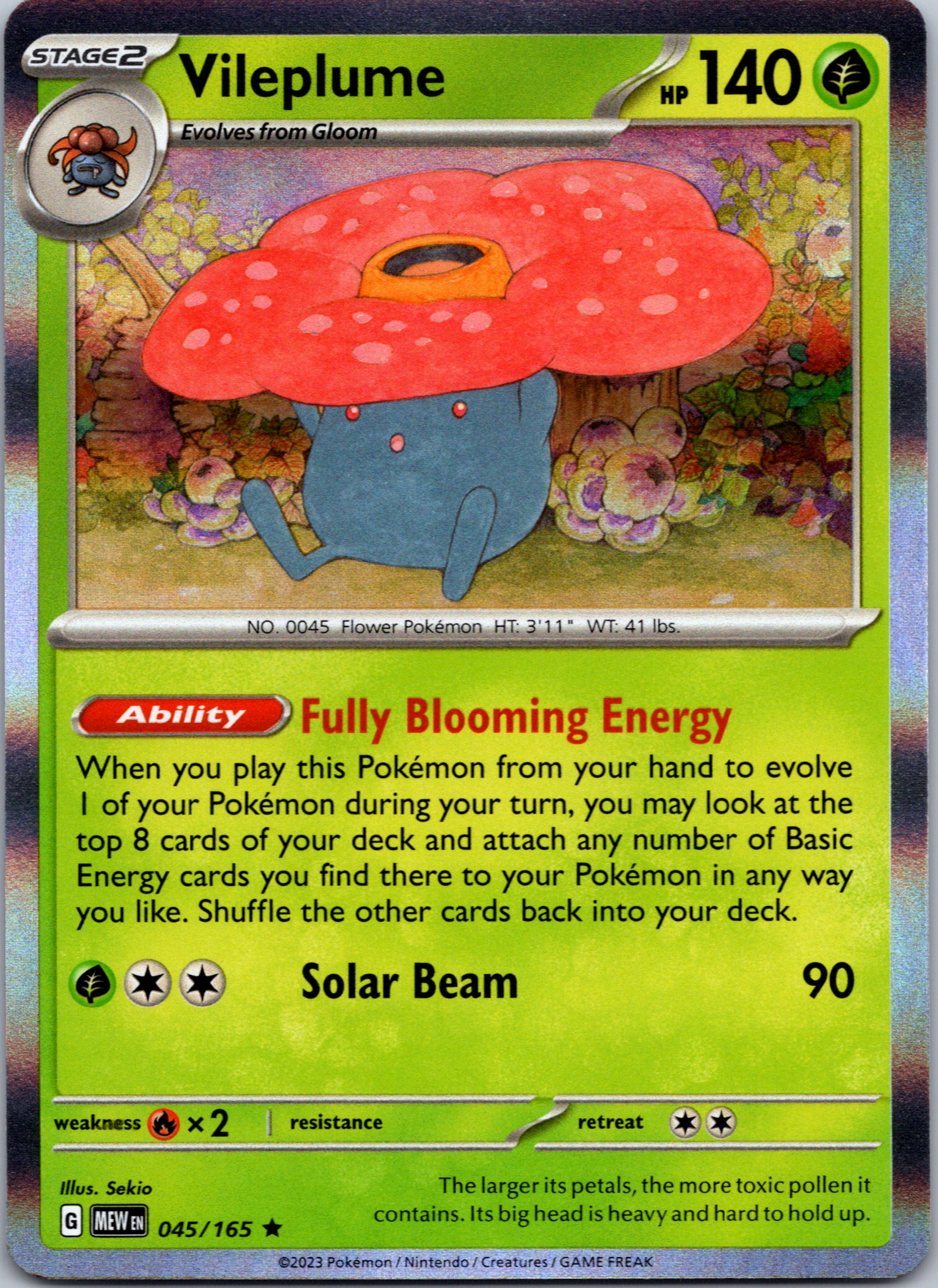 Vileplume (045/165) [Scarlet & Violet:  151] Holofoil