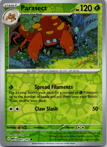 Parasect (047/165) [Scarlet & Violet:  151] Reverse Holofoil