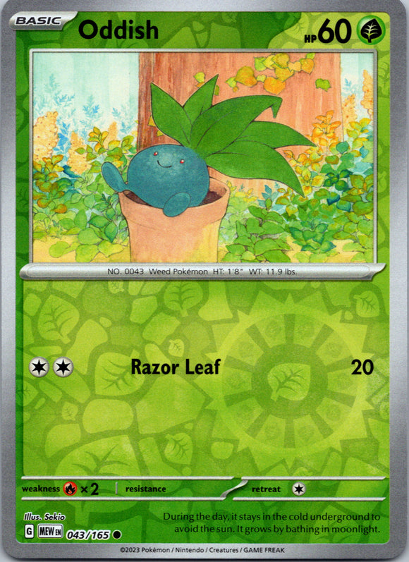 Oddish (043/165) [Scarlet & Violet:  151] Reverse Holofoil