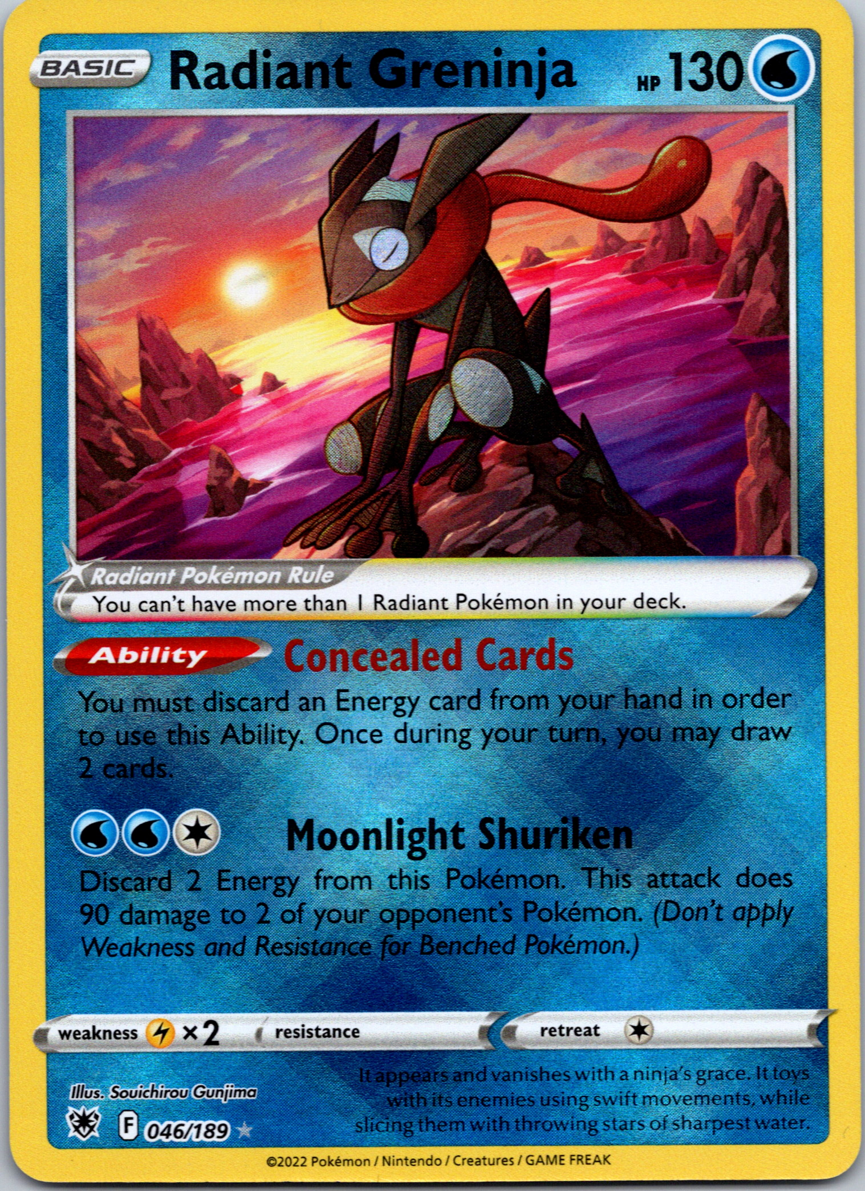 Radiant Greninja (046/189) [Sword & Shield: Astral Radiance]