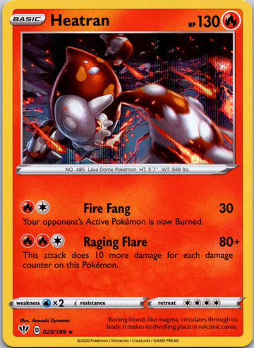 Heatran (025/189) [SWSH03: Darkness Ablaze]