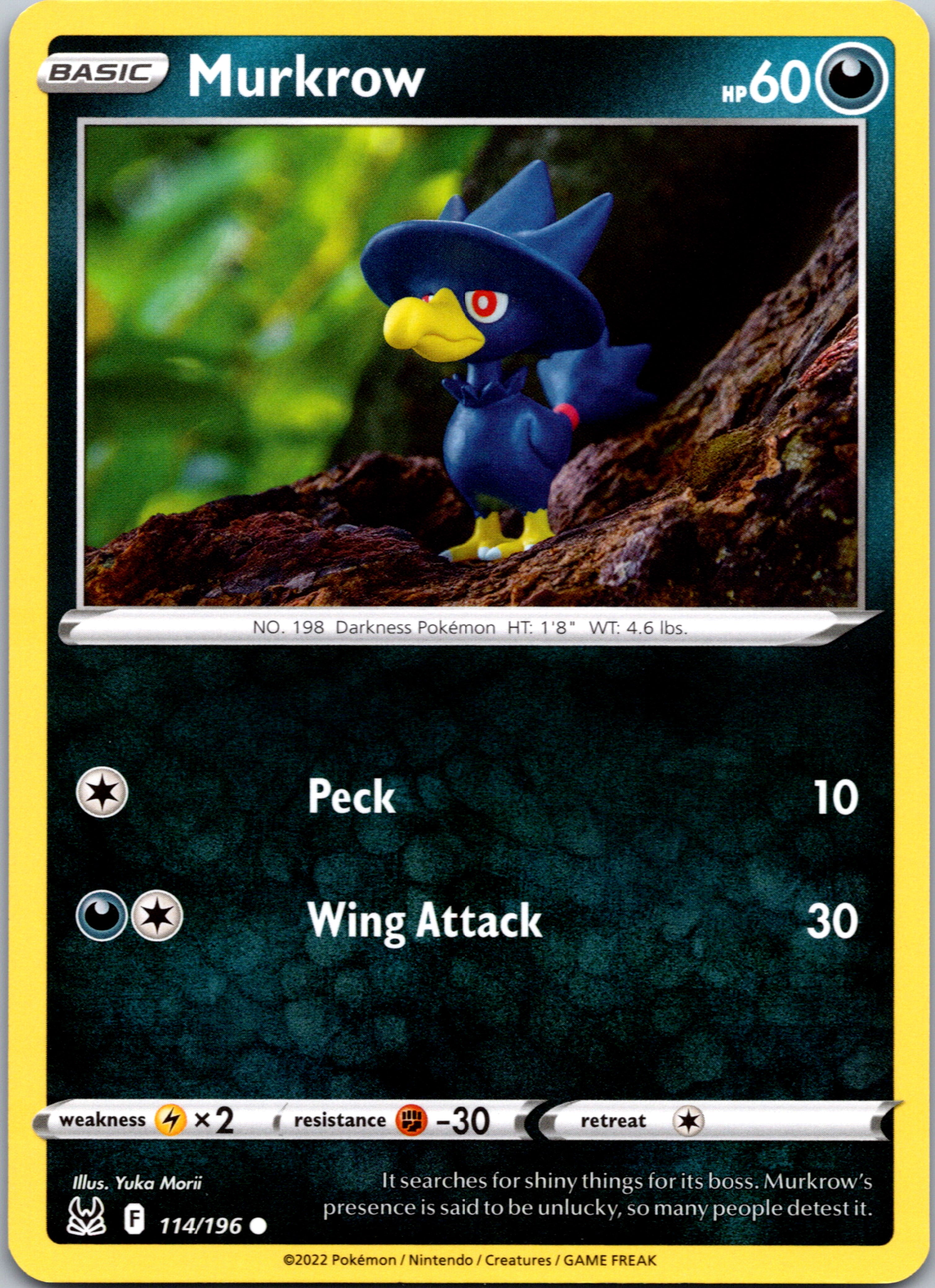 Murkrow (114/196) [Sword & Shield: Lost Origin]