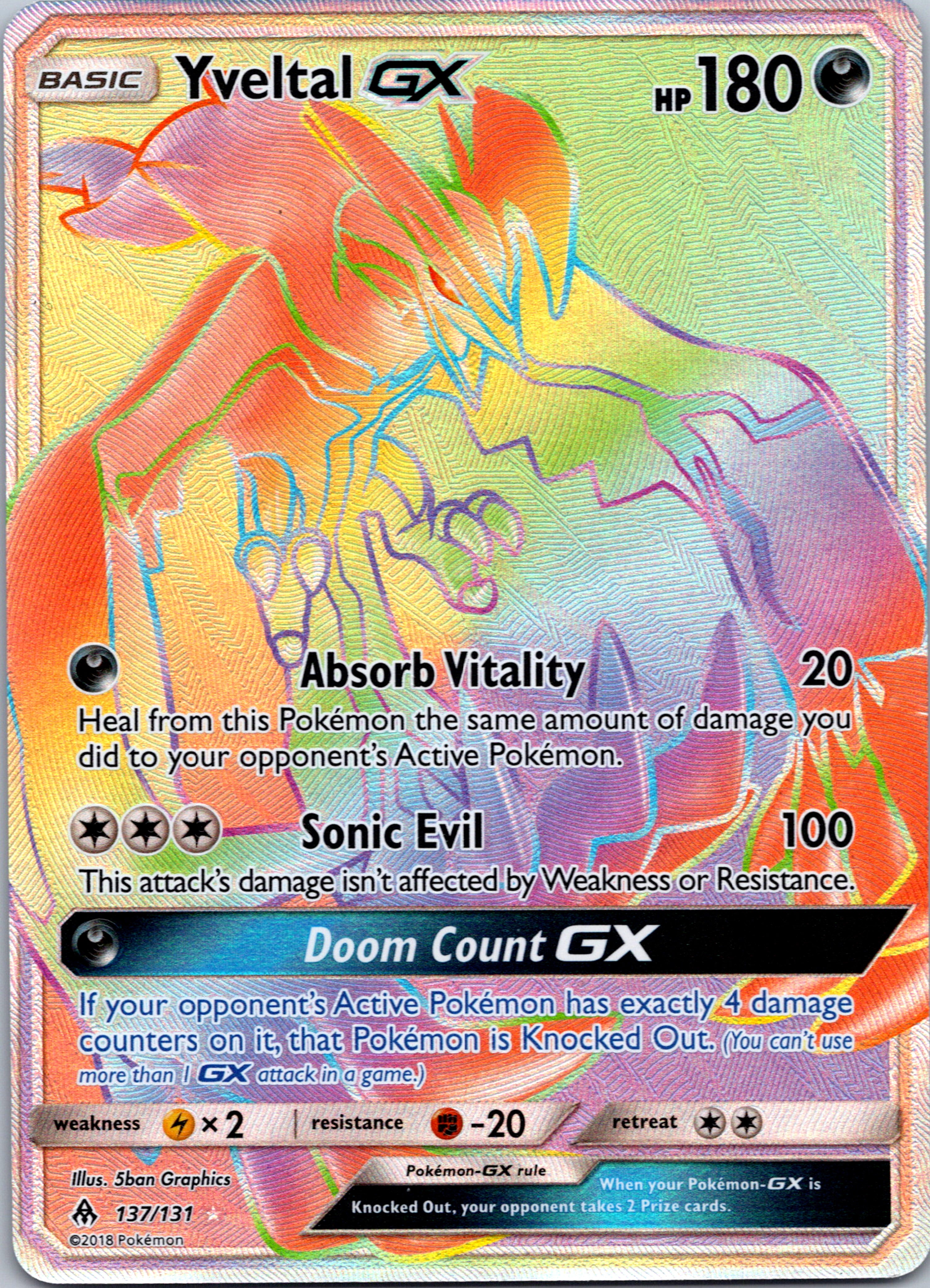 Yveltal GX (Secret) (137/131) [SM - Forbidden Light]