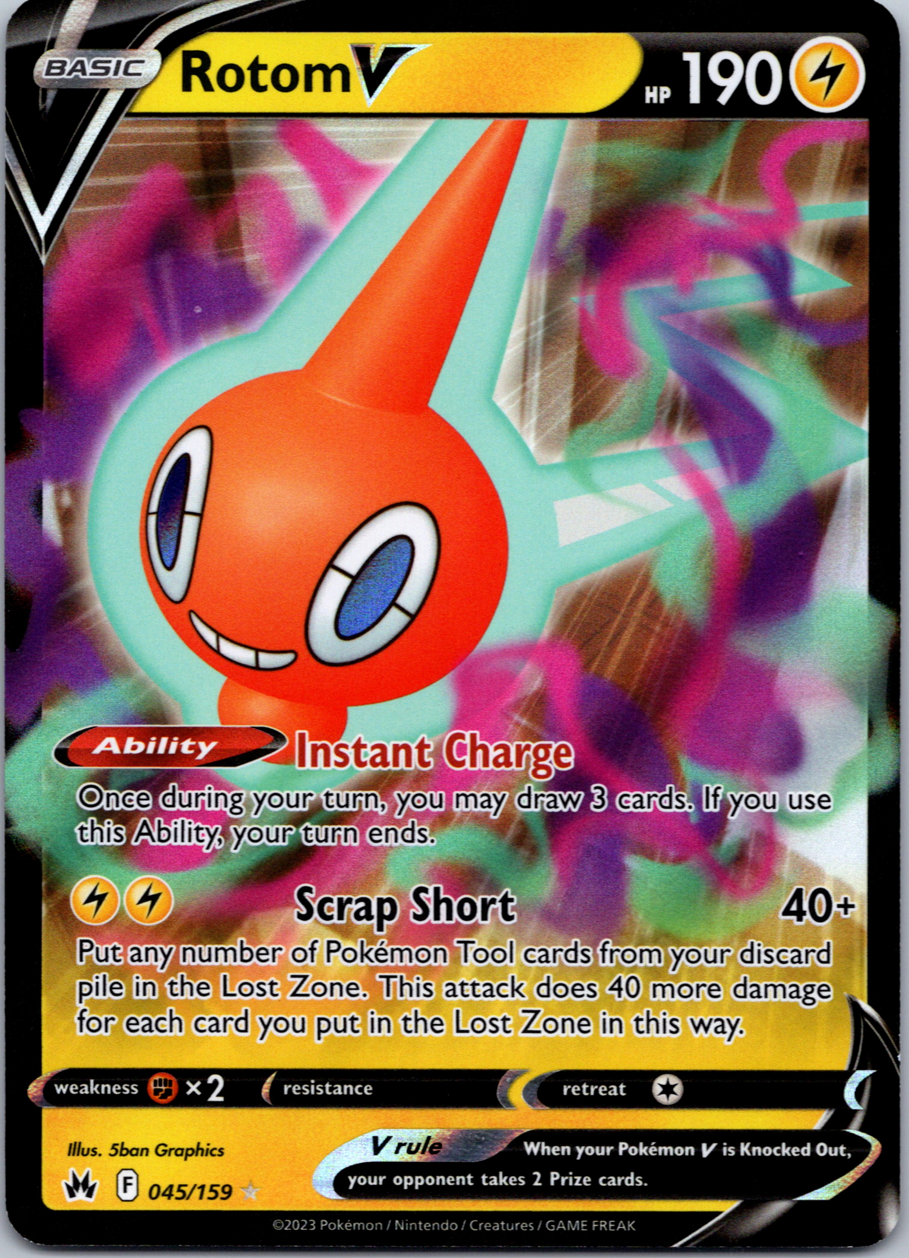 Rotom V (045/159) [Sword & Shield: Crown Zenith]