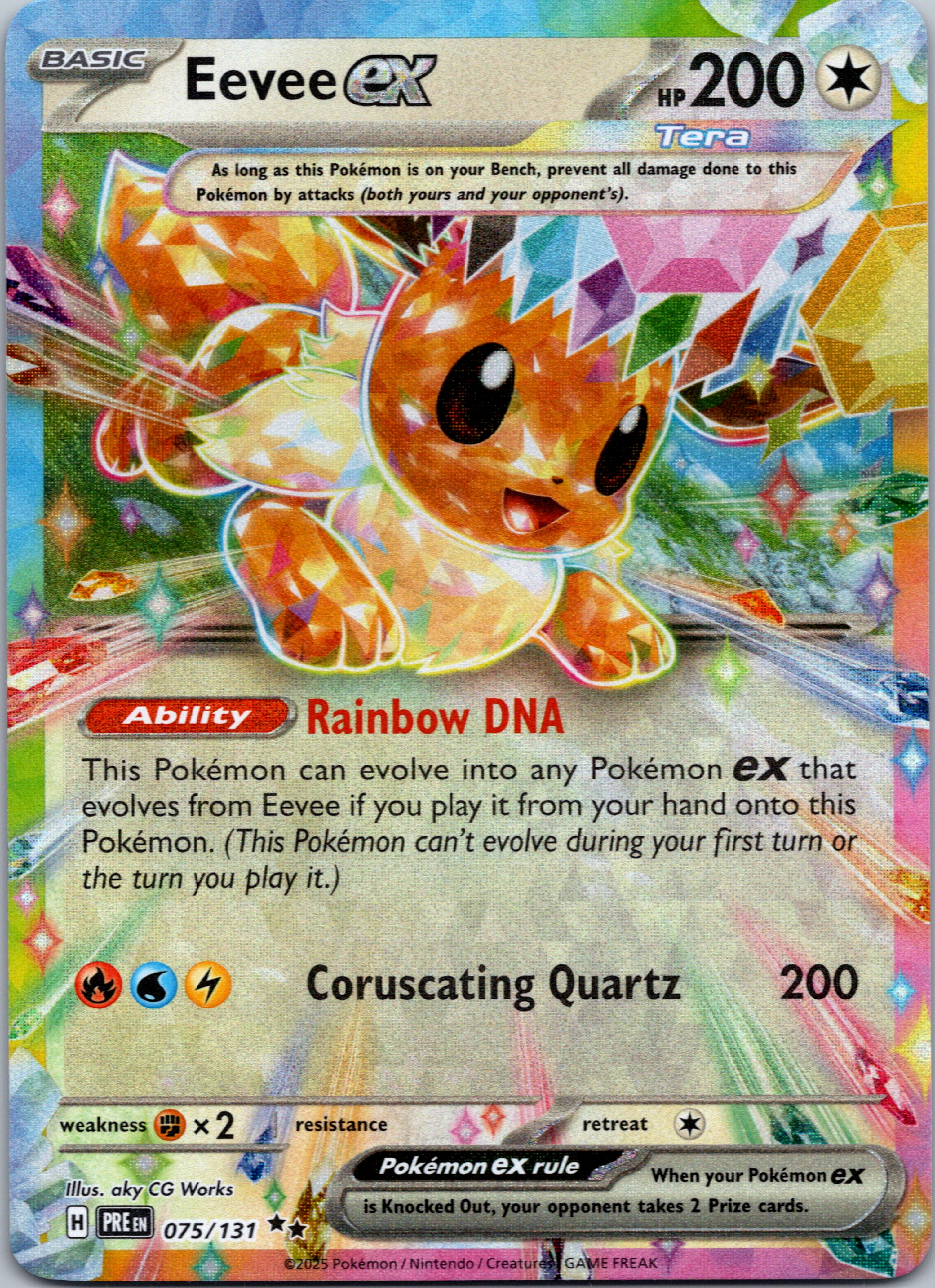 Eevee ex [075/131] - (Prismatic Evolutions) Holofoil