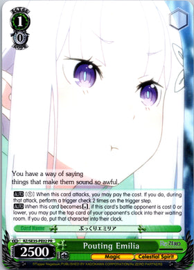 Pouting Emilia (RZ/SE35-PE02 PR) (Promo) [Re:ZERO: The Frozen Bond]