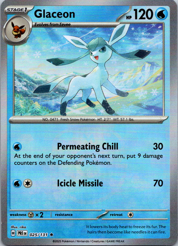 Glaceon (Master Ball Pattern) [025/131] - (Prismatic Evolutions) Holofoil