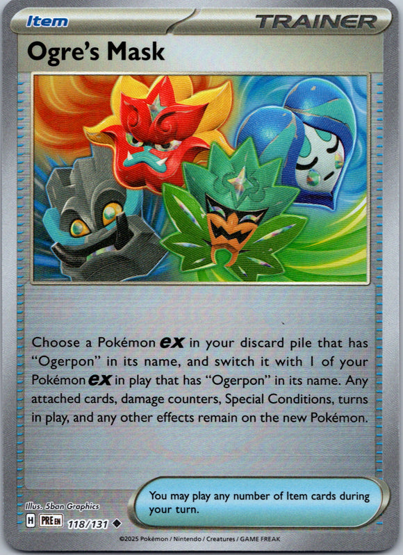 Ogre's Mask [118/131] - (Poke Ball Pattern) - (Prismatic Evolutions) Holofoil
