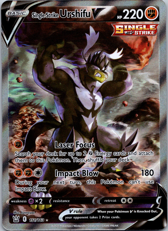 Single Strike Urshifu V (Alternate Full Art)  [151/163] [SWSH05: Battle Styles]