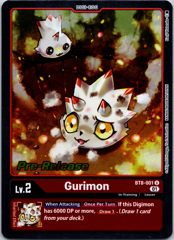 Gurimon [BT8-001] [New Awakening Pre-Release Cards] Foil