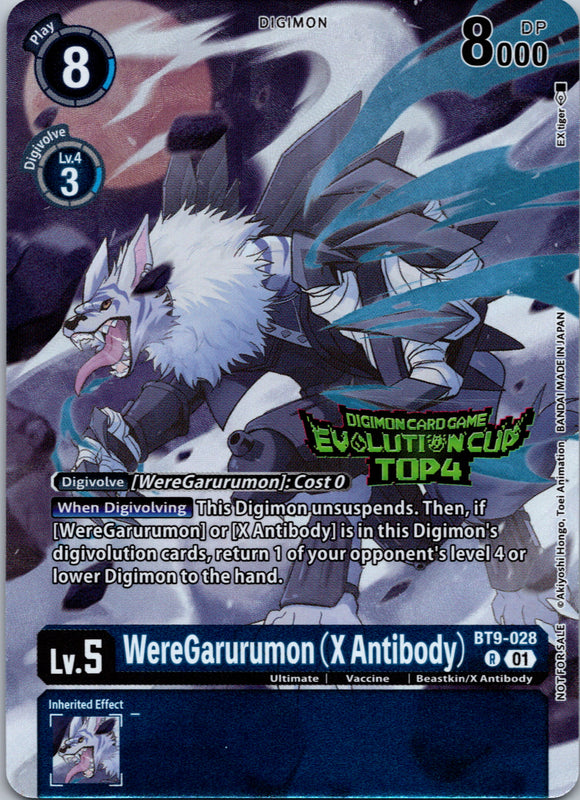 WereGarurumon (X Antibody) (2024 Evolution Cup Top 4) [BT9-028 R] [X Record] Foil