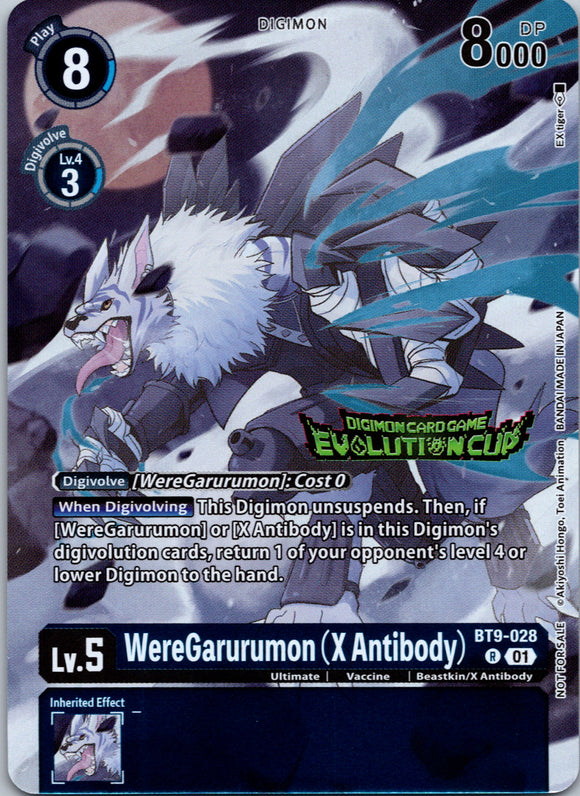 WereGarurumon (X Antibody) (2024 Evolution Cup) [BT9-028 R] [X Record] Foil