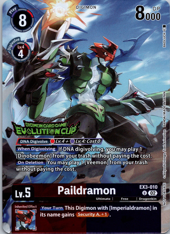 Paildramon (2024 Evolution Cup) [EX3-010 U] [Draconic Roar] Foil