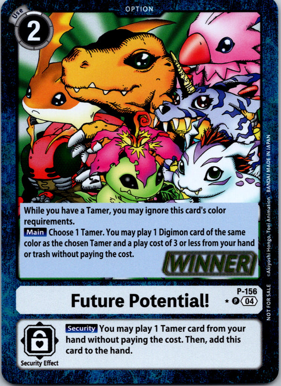 Future Potential! (Store Tournament 2024 Oct. - Dec. Winner Pack) [P-156 P] [Digimon Promotion Cards] Foil