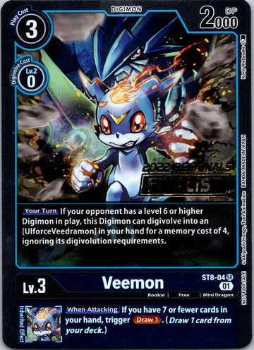Veemon (2022 Championship Online Regional) [Online Finalist] [ST8-04] [Starter Deck 08: Ulforce Veedramon] Foil