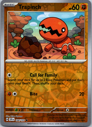 Trapinch [104/191] - (Surging Sparks) Reverse Holofoil