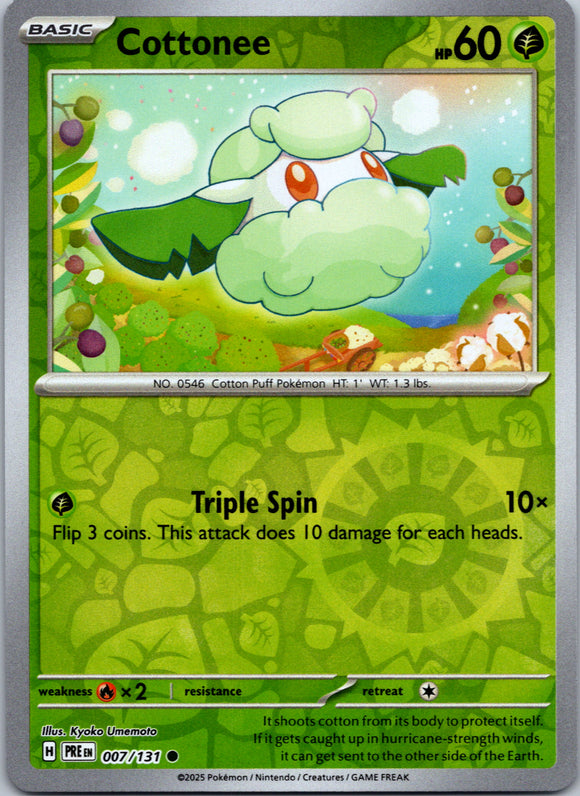 Cottonee [007/131] - (Prismatic Evolutions) Reverse Holofoil