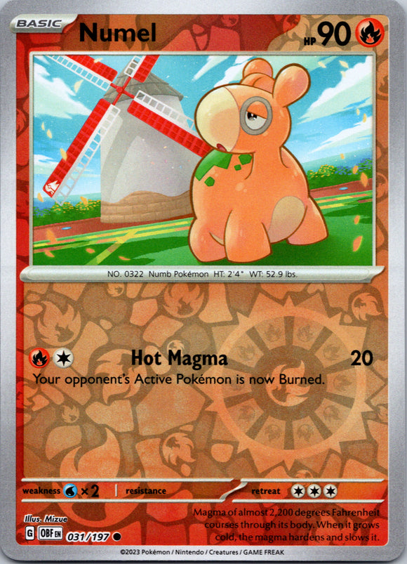 Numel [031/197] [Obsidian Flames] Reverse Holofoil