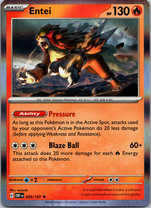 Entei (030/197) [Scarlet & Violet: Obsidian Flames]