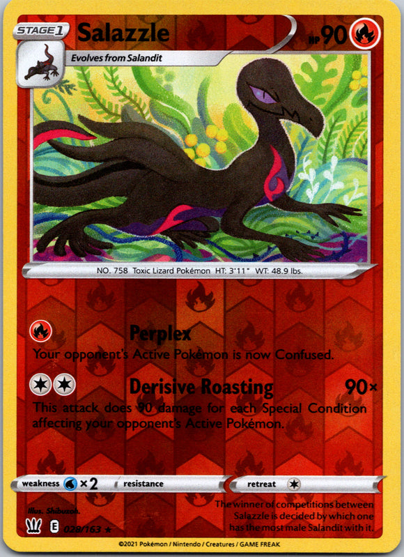 Salazzle [028/163] [Battle Styles] Reverse Holofoil