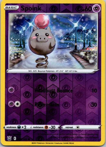 Spoink [055/163] [Battle Styles] Reverse Holofoil