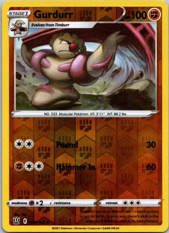 Gurdurr [074/163] [Battle Styles] Reverse Holofoil