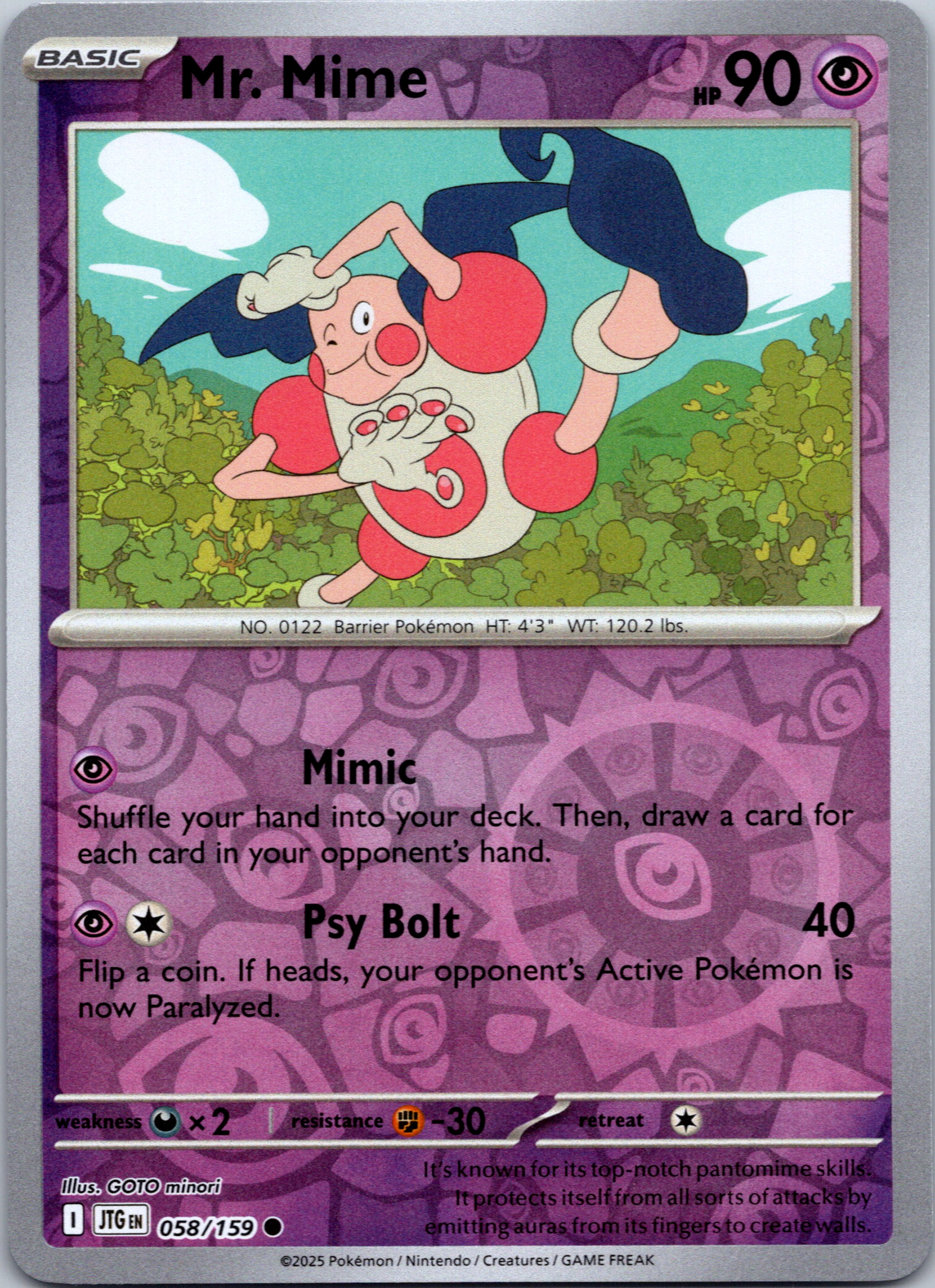 Mr. Mime [058/159] [Journey Together] Reverse Holofoil