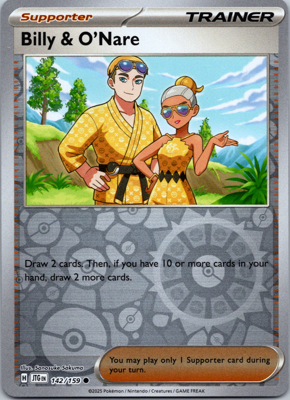 Billy & O'Nare [142/159] [Journey Together] Reverse Holofoil