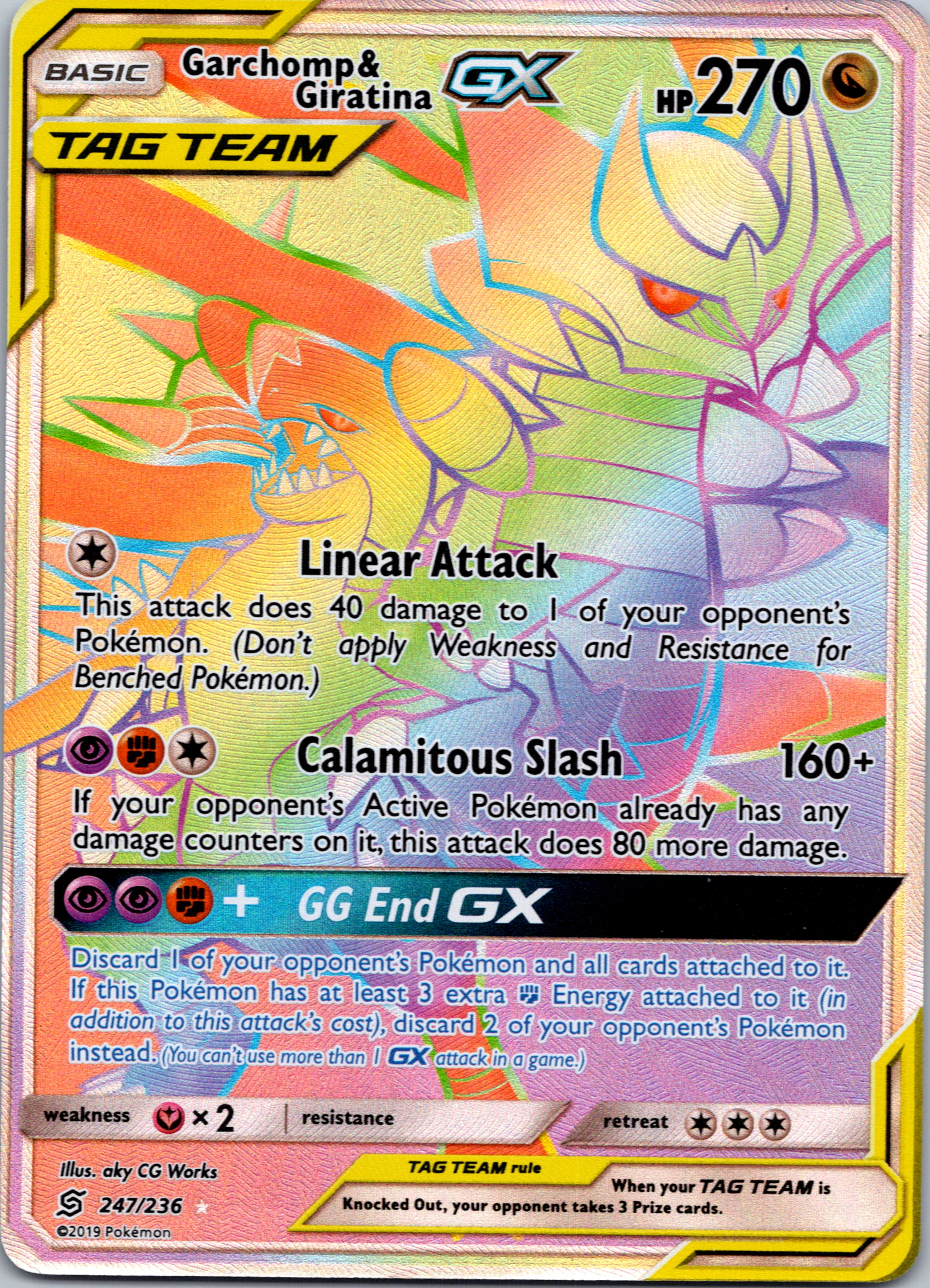 Garchomp & Giratina GX (247/236) [Sun & Moon: Unified Minds]