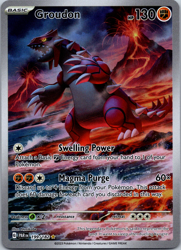Groudon (199/182) - [Scarlet & Violet: Paradox Rift] Holofoil