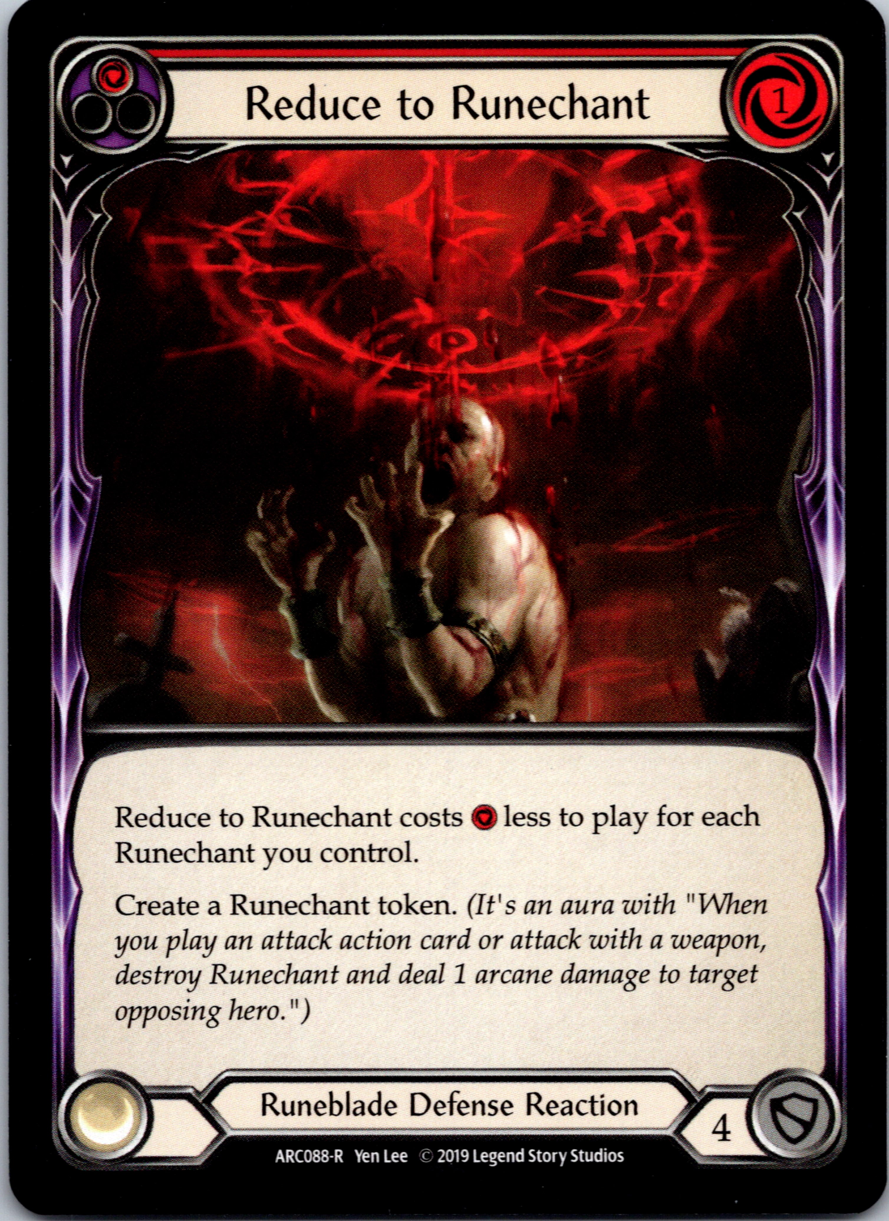 Reduce to Runechant (Red) [ARC088-R] 1st Edition Normal