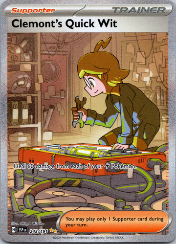 Clemont's Quick Wit [243/191] - (Surging Sparks) Holofoil