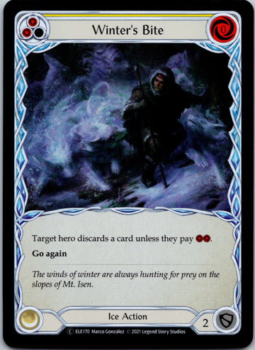 Winter's Bite (Yellow) [U-ELE170] Unlimited Rainbow Foil
