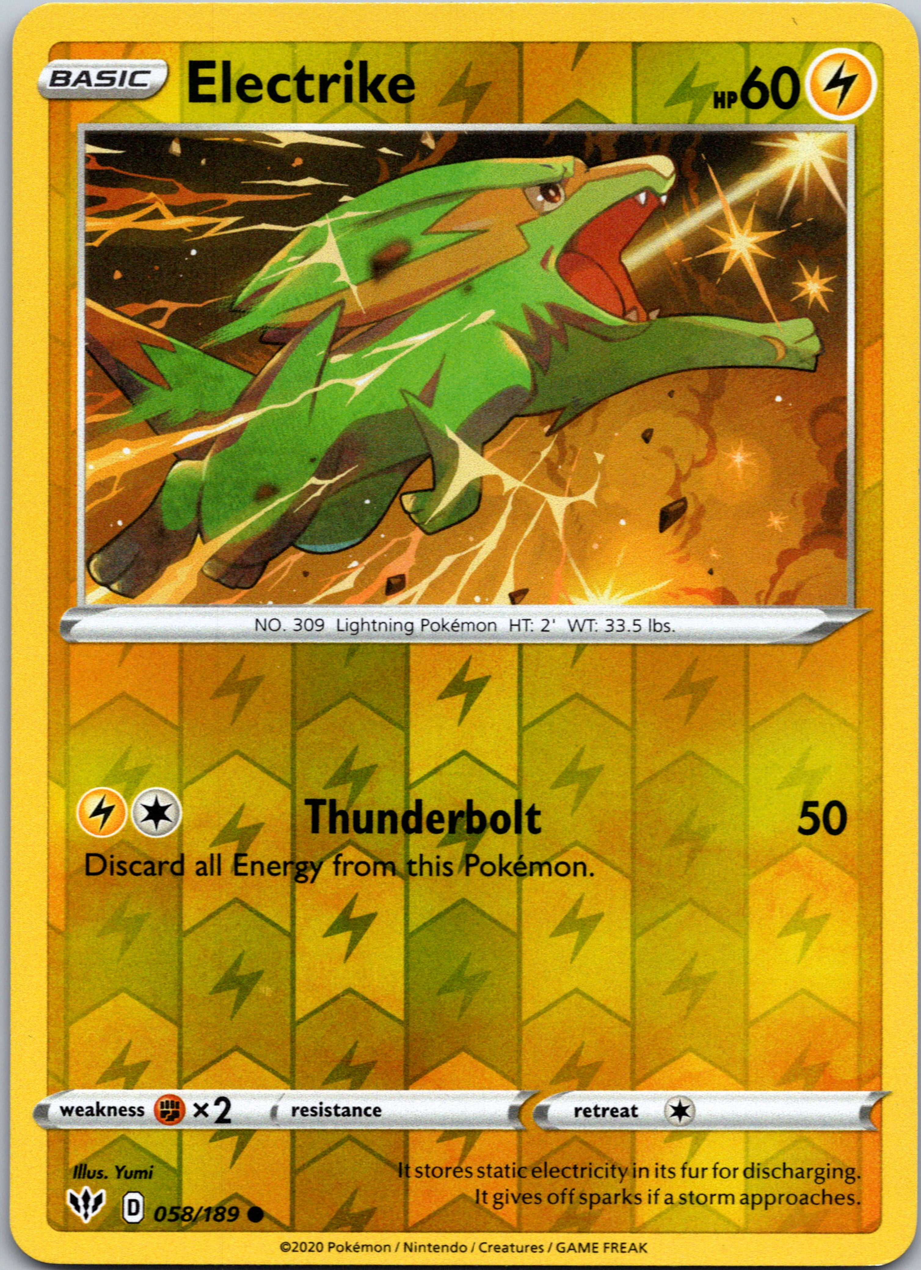 Electrike [058/189] [Darkness Ablaze] Reverse Holofoil