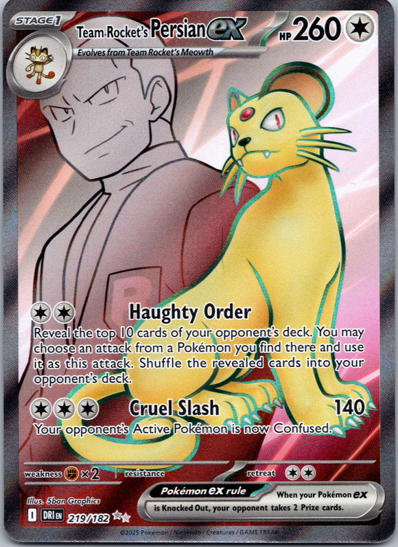 Team Rocket's Persian ex - 219/182 [219/182] [Destined Rivals] Holofoil