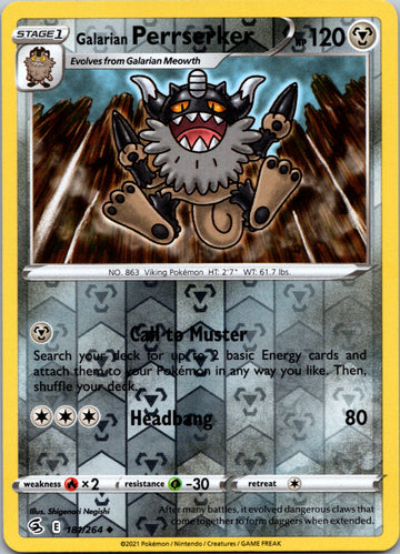 Galarian Perrserker [181/264] [Fusion Strike] Reverse Holofoil