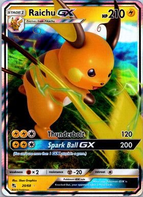 Raichu GX (20/68) [Hidden Fates]