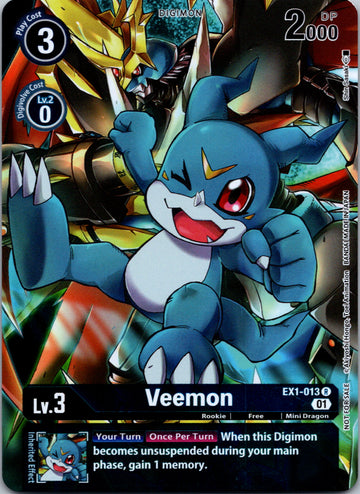 Veemon (Tamer's Evolution Box 2) [EX1-013-R] [Classic Collection] Foil