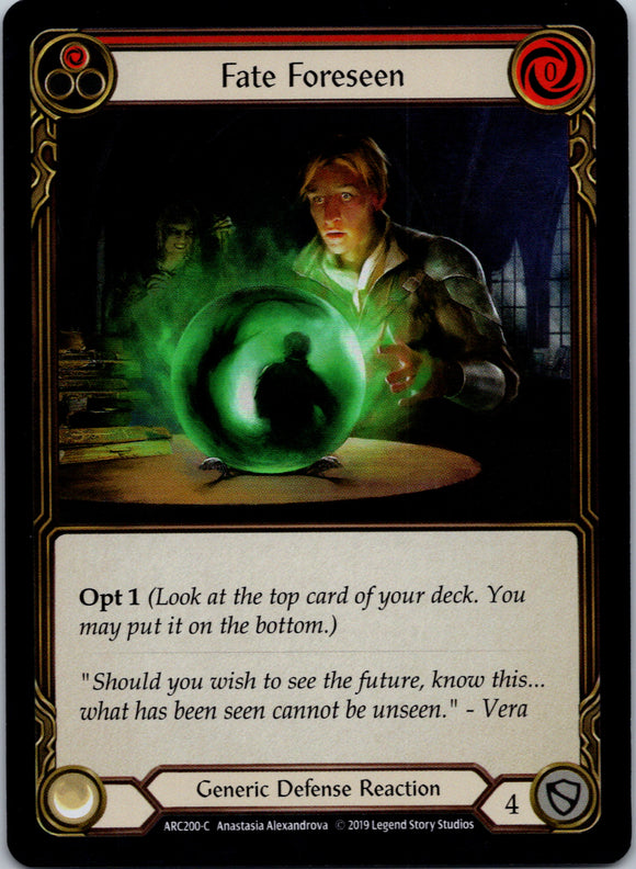 Fate Foreseen (Red) [ARC200-C] 1st Edition Rainbow Foil