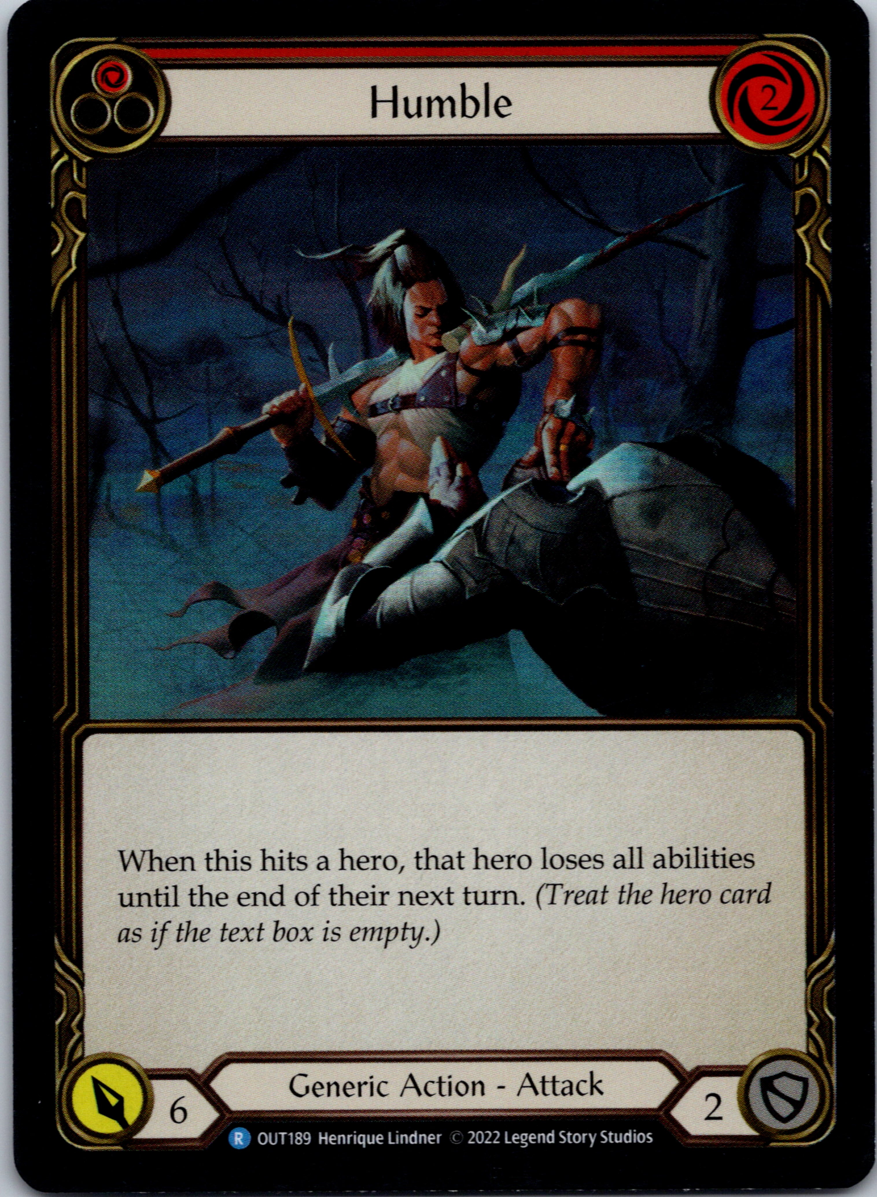 Humble (Red) [OUT189] (Outsiders)  Rainbow Foil