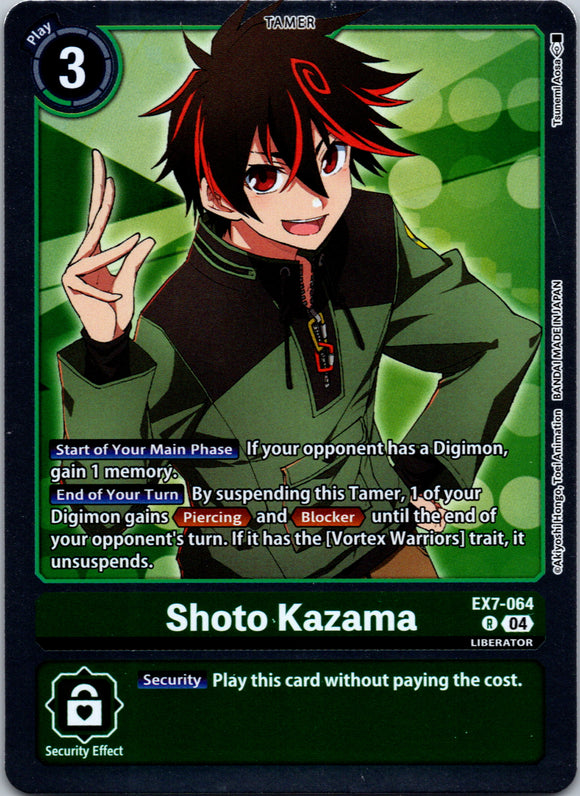 Shoto Kazama [EX7-064-R] [Digimon LIBERATOR] Foil