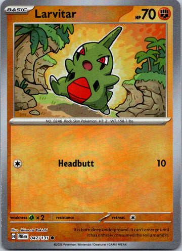 Larvitar (Master Ball Pattern) [047/131] - (Prismatic Evolutions) Holofoil