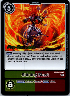 Shining Blast [BT12-104] [Across Time Pre-Release Cards] Foil
